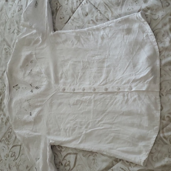 Jens Pirate Booty for Free People White Embroidery Shirt/Blouse Size S - Picture 7 of 9
